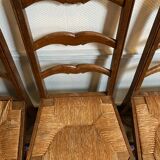 Lot 4 Provencal chairs made of straw and wood