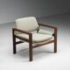 Fauteuil lounge en wengé de milieu de siècle