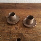 Duo of cups and saucers Vallauris, vintage