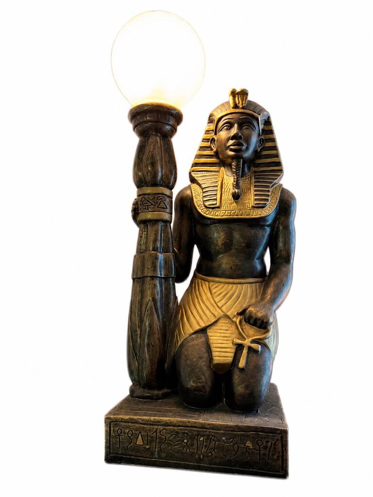 Large Egyptian lamp in the style of Tutankhamun – Vintage Egyptomania