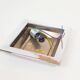 Single 1970s brutalist glass wall sconce by Hillebrand
