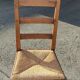 Ensemble de 4 chaises bois paille brutaliste
