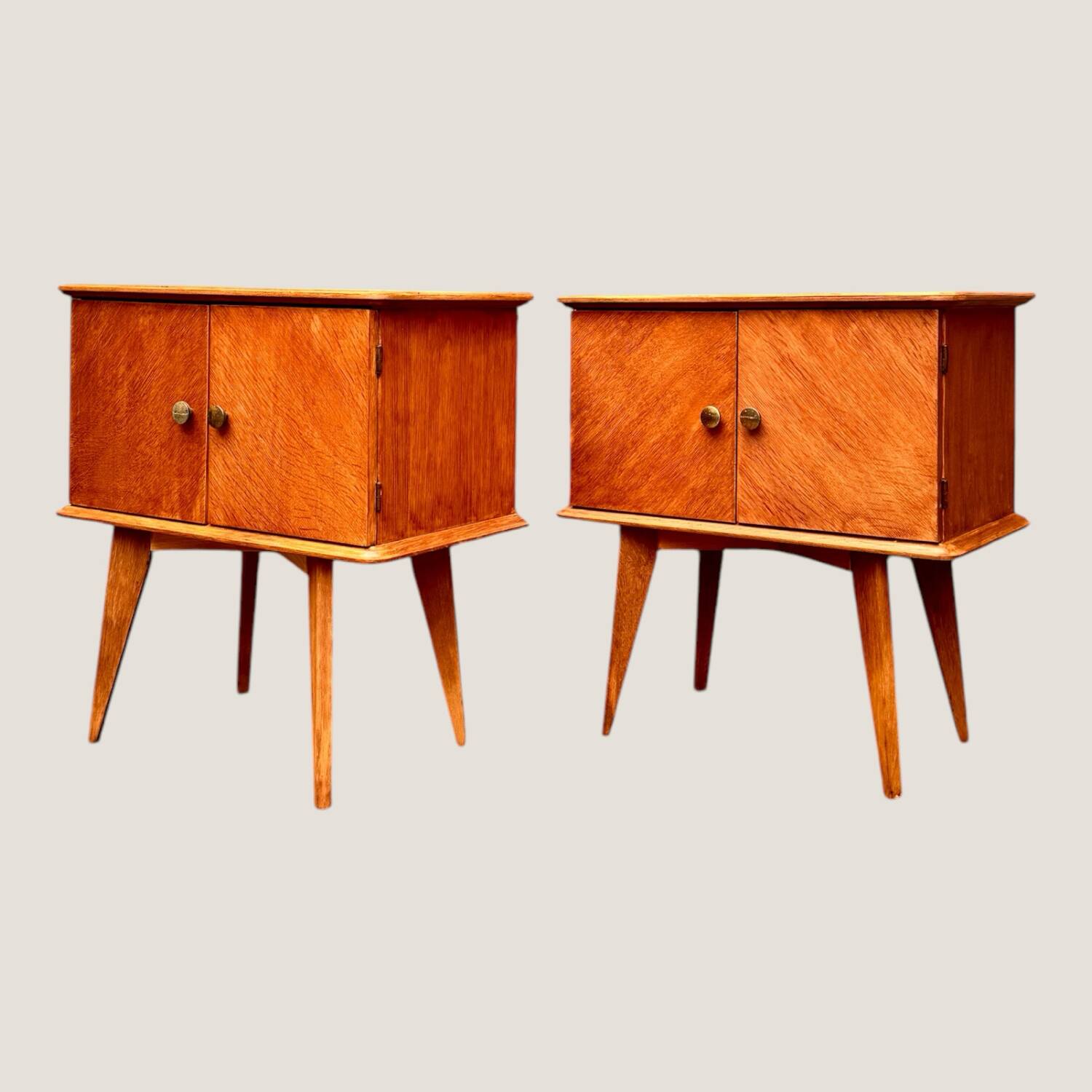 Two renovated vintage bedside tables
