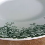 Saint Amand ironstone flat plate with summer green decor