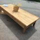 Large XXL farmhouse coffee table in raw solid oak.
