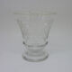 9 old glasses engraved with leaf decoration