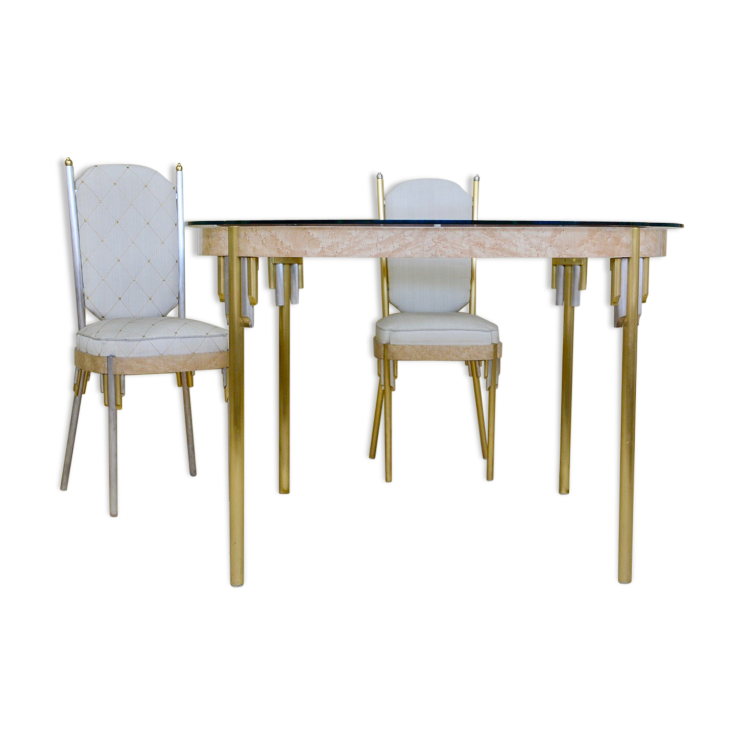 Table and 2 chairs Art Deco