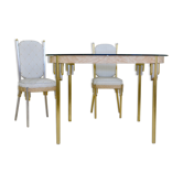 Table et ses 2 chaises Art Déco