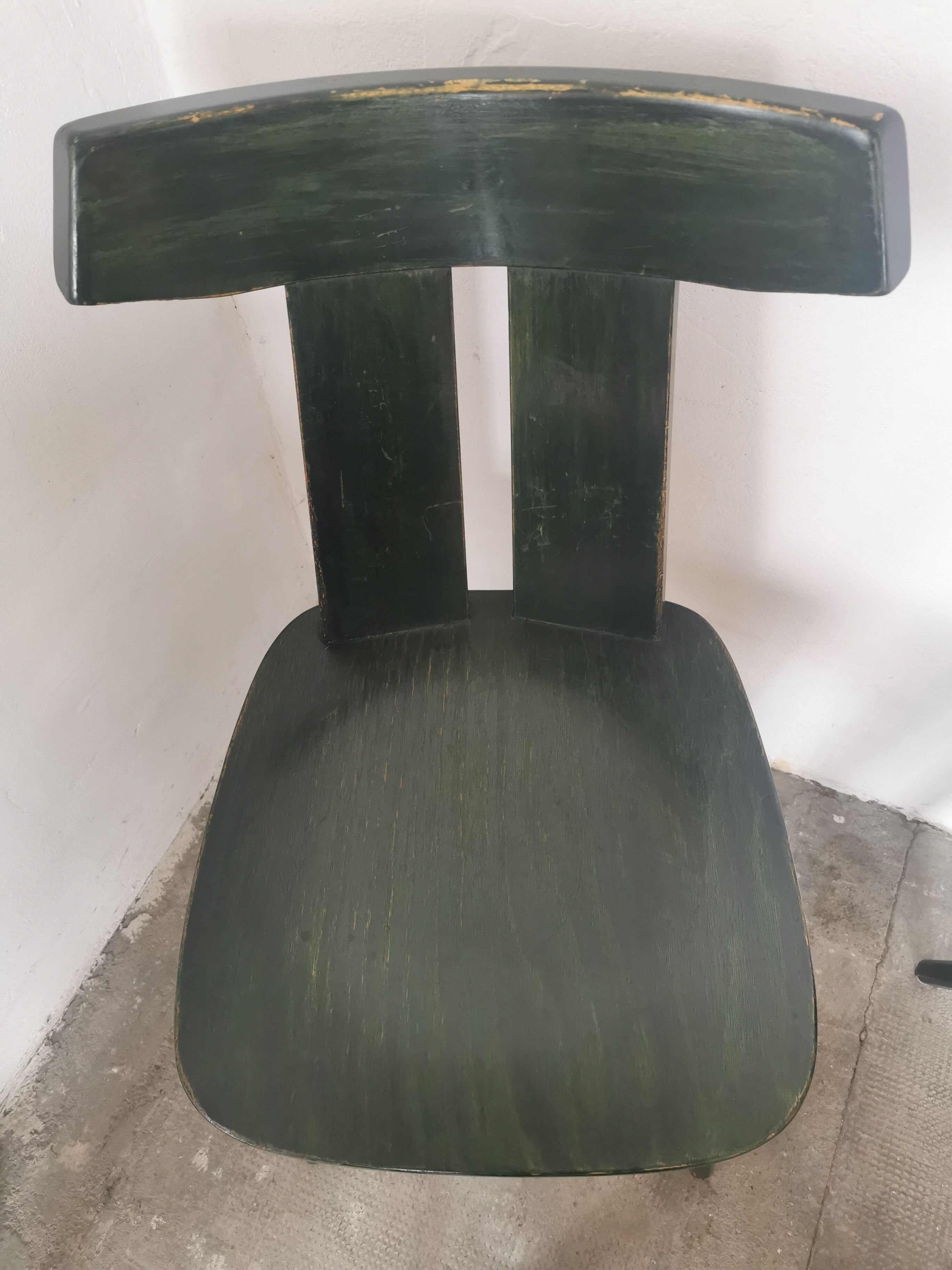 Set of 10 wooden bistro chairs