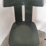 Set of 10 wooden bistro chairs