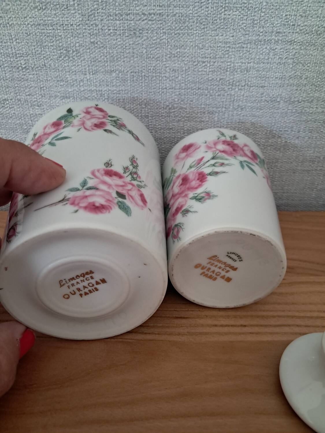 Limoges porcelain bathroom bottles
