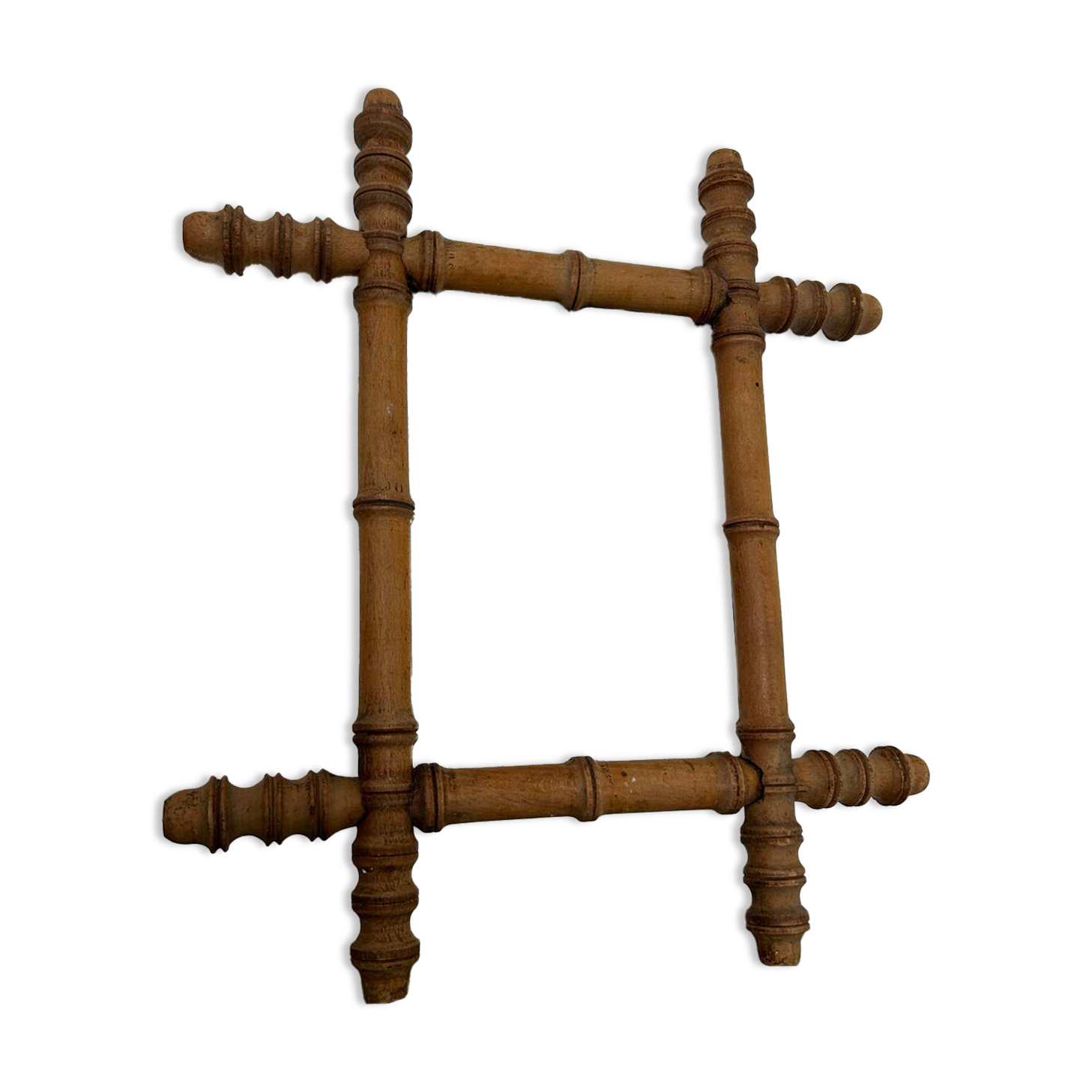 Turned wooden mirror