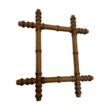 Turned wooden mirror