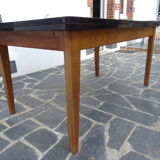 Solid oak and formica extension table