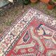 Antique Caucasian Shirvan carpet from the late 19th century, handmade wool, 183x275cm.