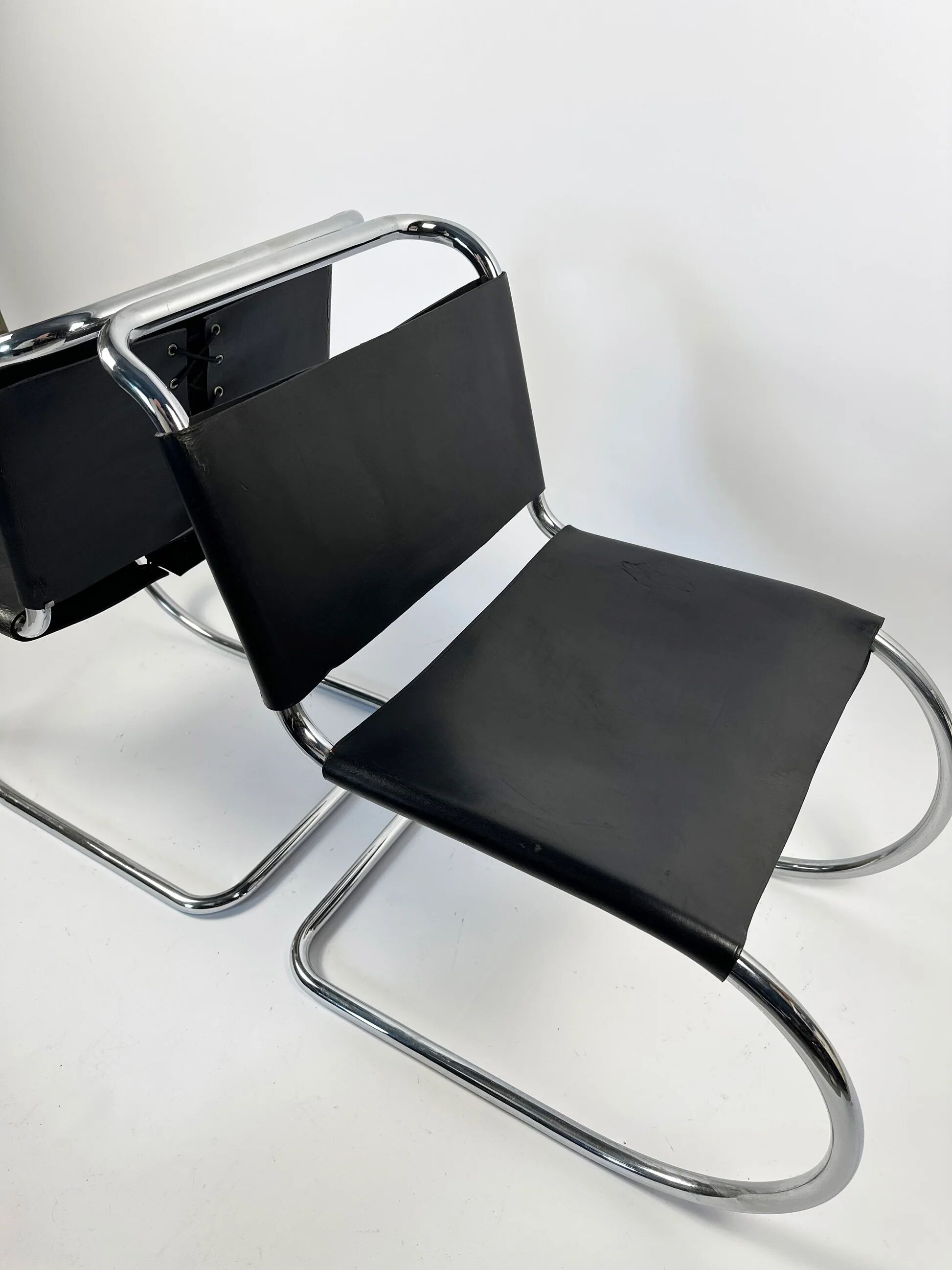 Pair of MR10 lounge chairs — Ludwig Mies van der Rohe, attributed to Knoll, circa 1970