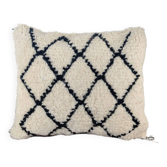 Berber black diamond cushion