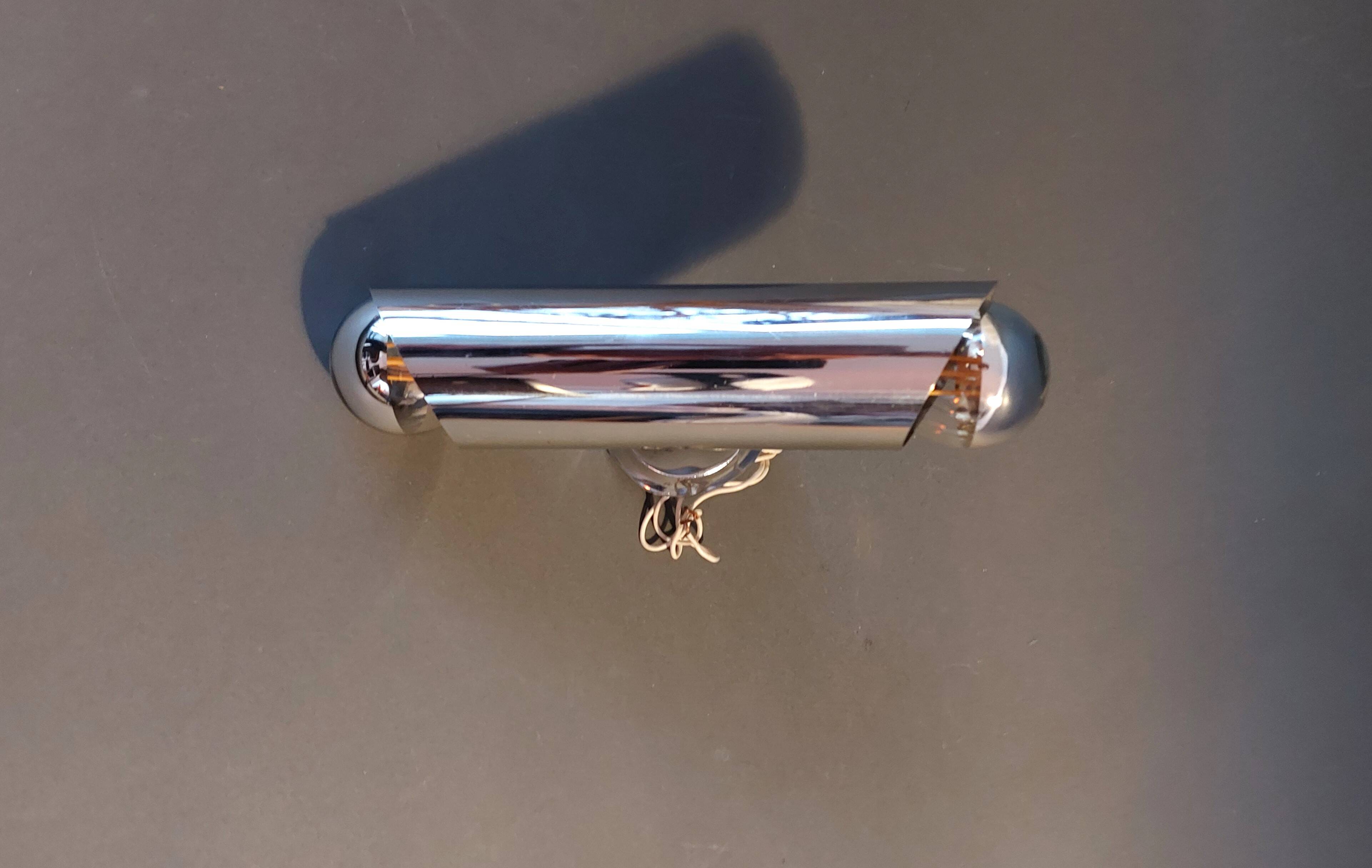 Two-light chrome wall lamp 1970.