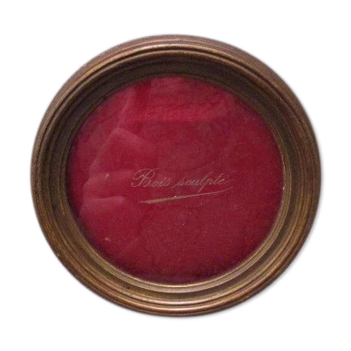 Small old wooden round frame