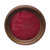 Small old wooden round frame