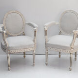 Anciens fauteuils suédois Gustaviens du 19ème siècle