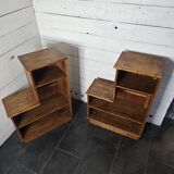 Pair of 1960s solid oak bookcases
