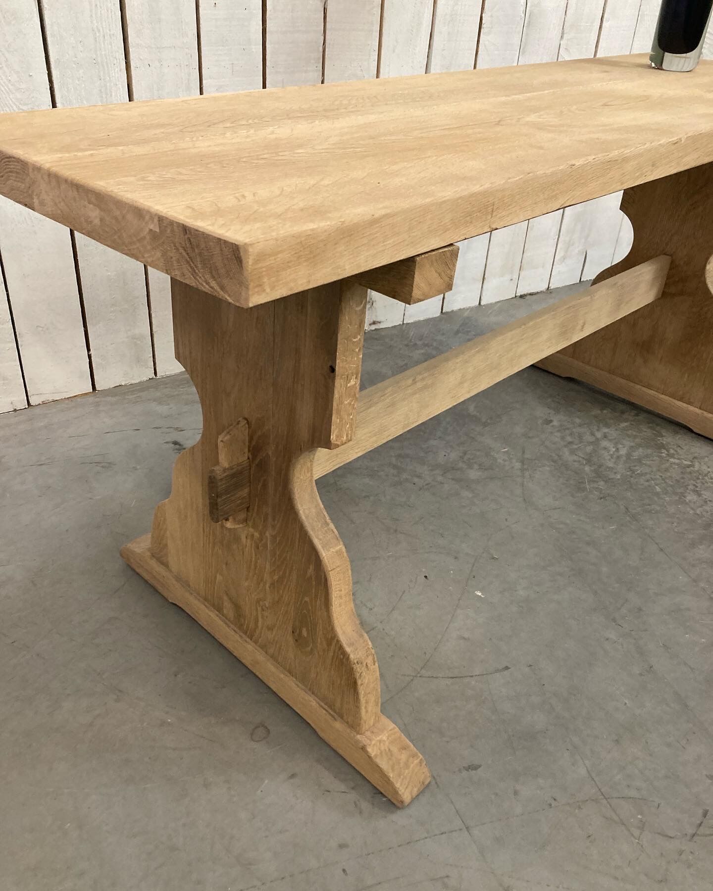 Old solid oak console