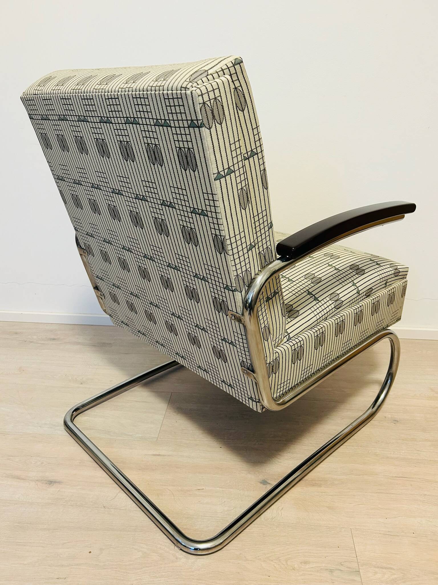 Pair of Mücke-Melder Fn24 bauhaus tubular steel chairs