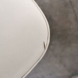 Set of 4 vintage chairs in metal and Skai