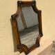 Large format retro decorative vintage wicker and rattan wood mirror