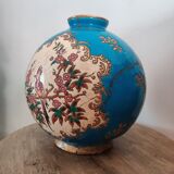 Ball vase in Longwy enamels
