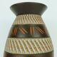 1950's akru keramik mid century VASE sgraffito decor model 10 30