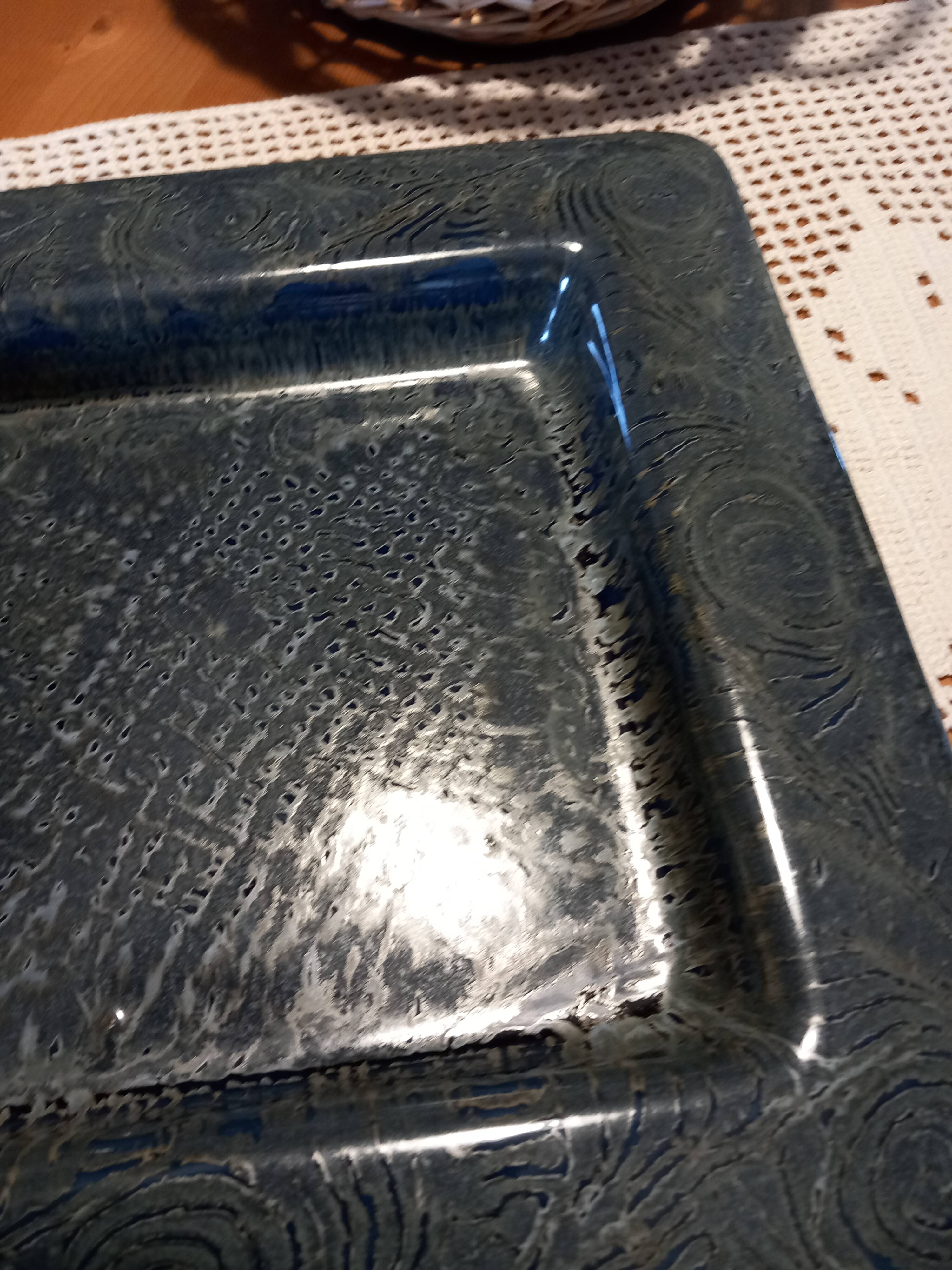 Glazed ceramic centrepiece signed Vila Clara