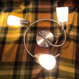 Ceiling lamp, wall lamp three frosted glass spotlights