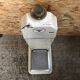 Old pharmacy scale TESTUT metal white + tray gray vintage