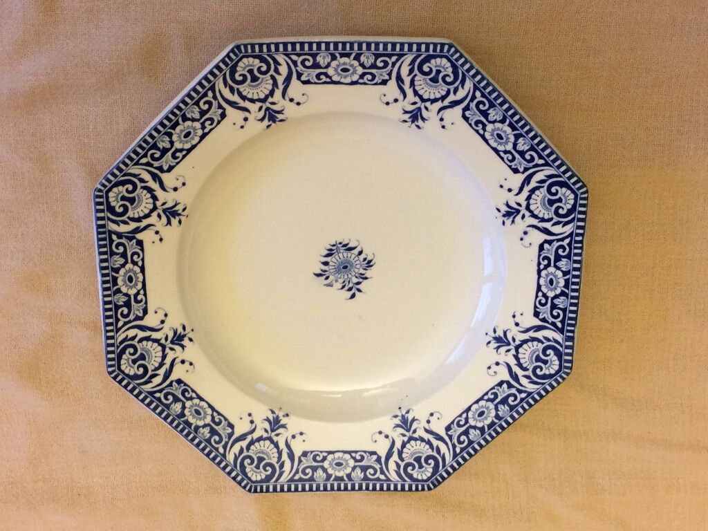 Set of 18 plates Sarreguemines sinceny XlXème