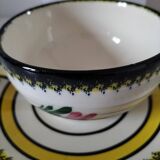 Two Henriot Quimper cups and saucers