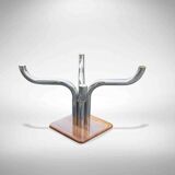 Guido faleschini dining table chrome marble glass funnel 1970 italy