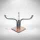 Guido faleschini dining table chrome marble glass funnel 1970 italy