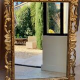 LARGE MIRROR in gilded wood in Baroque style