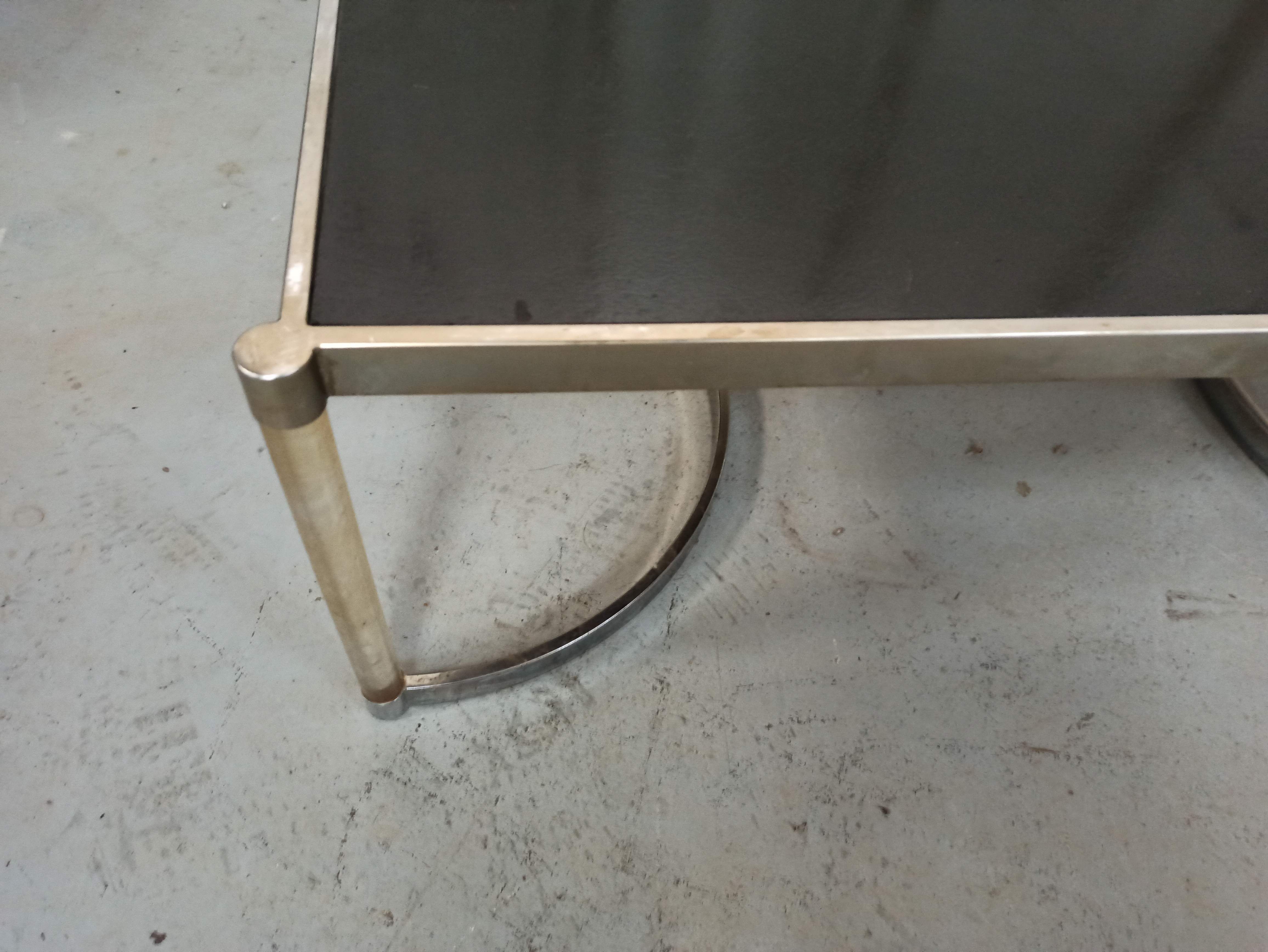 Plexiglas and iron coffee table