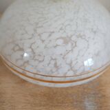 Applique verre de Clichy blanc