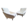 Distex Model Armchairs in White Boucle by Gio Ponti for Manifattura Artigianale Italiana, 1990s, Set of 2