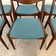 Set of 8 Vintage Danish Chairs by Søren Ladefoged – Teak & Blue Fabric