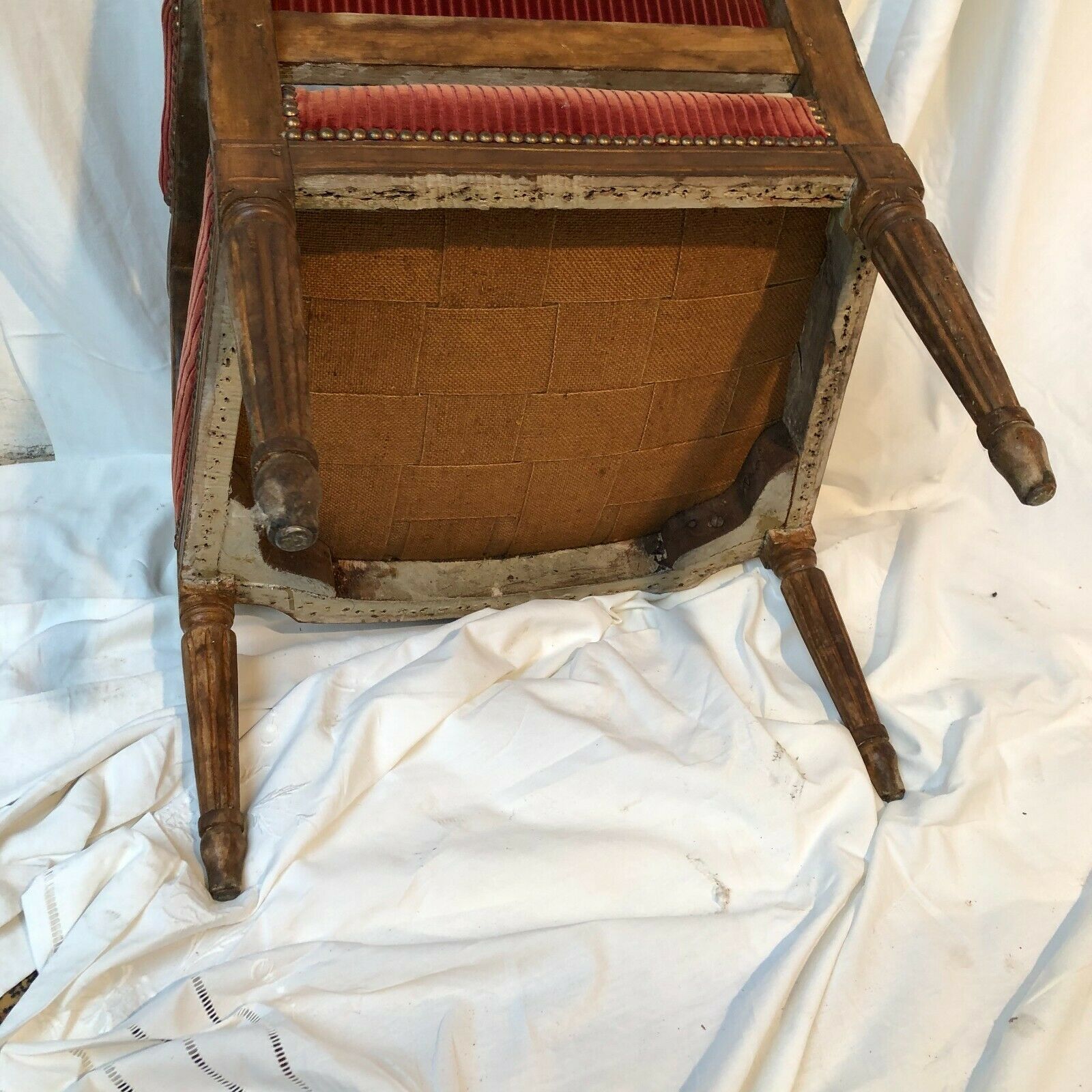Louis XVI period flat chair