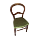 Chaise Louis Philippe en velours vert