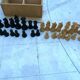 Vintage Staunton chess set in solid boxwood – Size 2 in its box.
