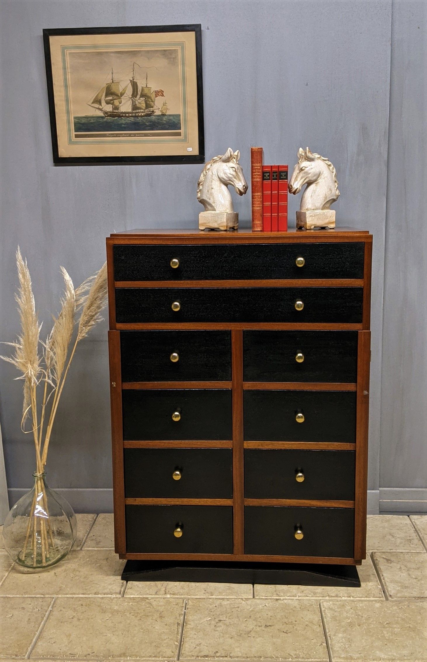 Art deco acajou office binder 10 cardboard