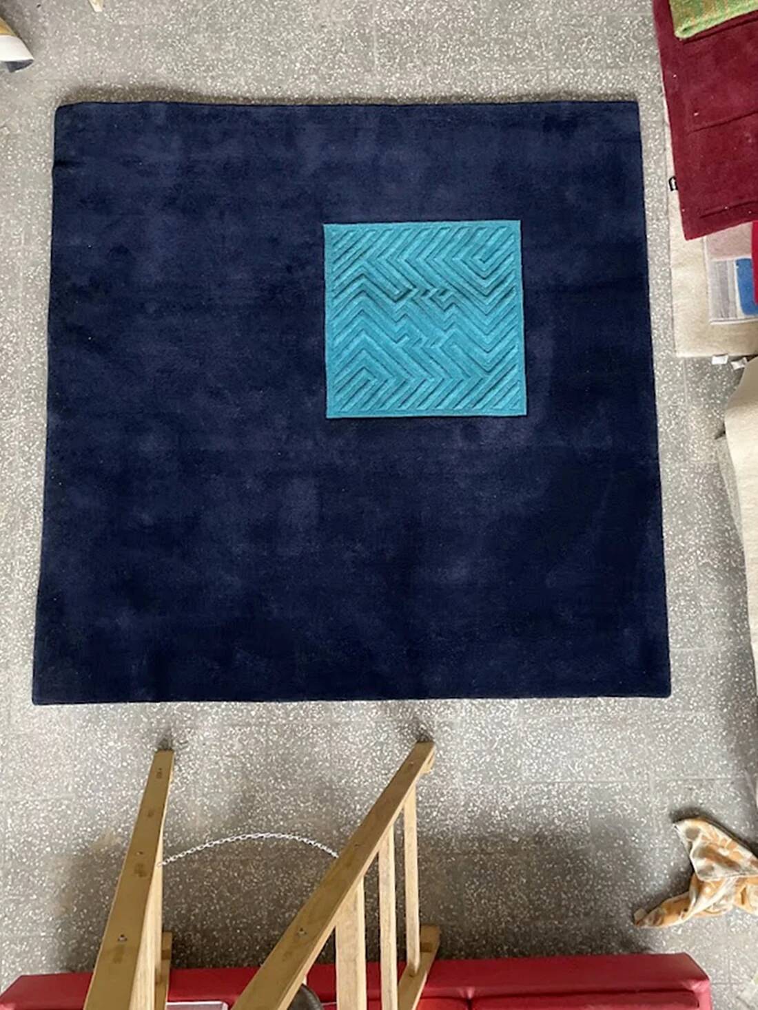 "Window" Hand-tufted rug by Tisca Switzerland 1990s