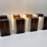 Set of 8 space age plexiglass wall lights - space age wall light 1960
